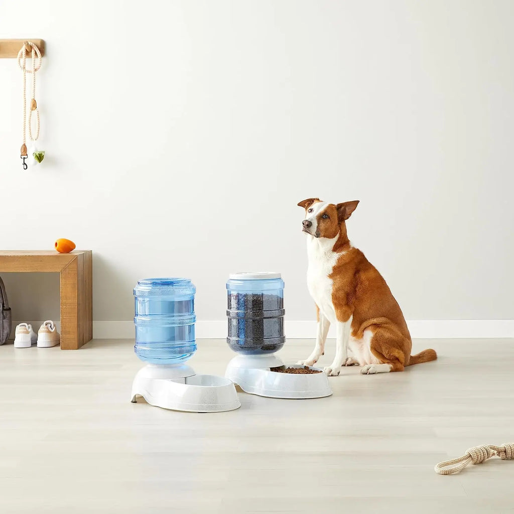 Comedero para perros y gatos, 1 galón (3,8 litros), dispensador automático de agua para mascotas, cuenco para perros de gran capacidad, apto para uso alimentario.