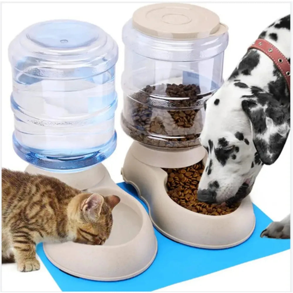 Comedero para perros y gatos, 1 galón (3,8 litros), dispensador automático de agua para mascotas, cuenco para perros de gran capacidad, apto para uso alimentario.
